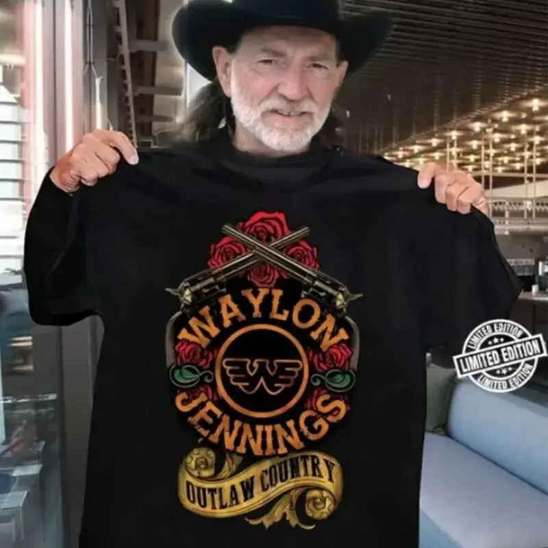 Waylon Jennings Outlaw Country Tour T Shirt P65969 Webp