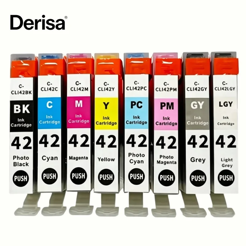 8-Color CLI-42 CLI42 42 Compatible Ink Cartridge with Chip for Canon Pixma Pro-100 100S And Other Compatible Printers