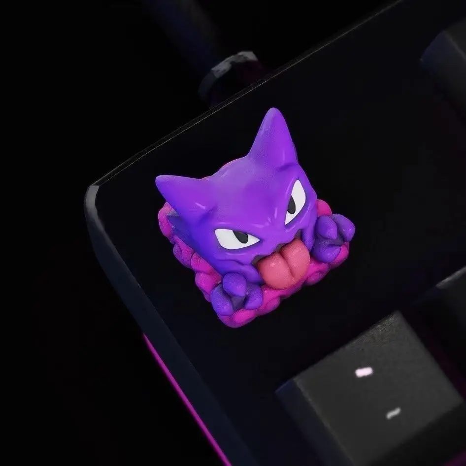 Pokemon Keycaps Gastly Haunter Gengar 3D Printed Custom Mechanical Keyboard Keycaps for Gaming Desk Setup