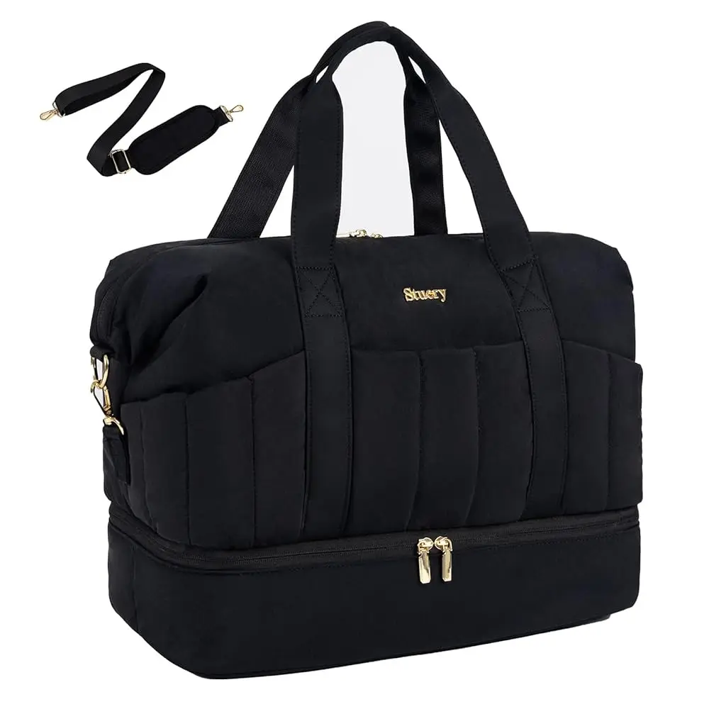 

Сумка, большая дорожная сумка-дафл для женщин, ручная кладь для ночевки с отделением для обуви и косметичкой