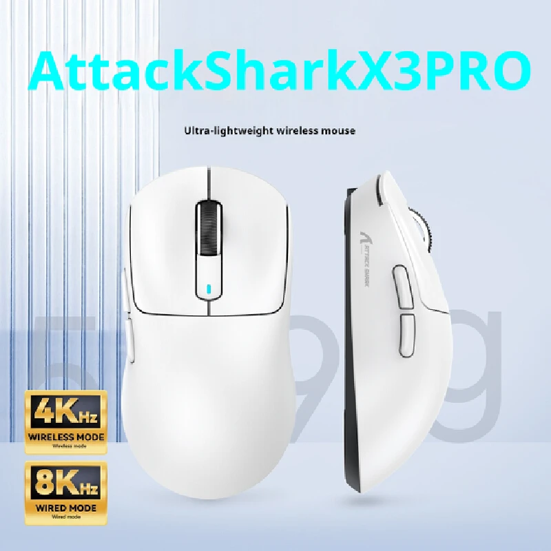 YOAINGO Attack SharkX3 X3PRO R1 X6 Three modes Bluetooth gaming esports mouse 4K Lightweight Macro programming PAW3395 Gift