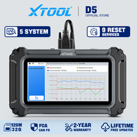 XTOOL D5 Car Diagnostic Tools Gearbox ABS EPB Airbag Engine 5 System Scanner 9 Reset Service OBD2 Scanner Lifetime Free Update