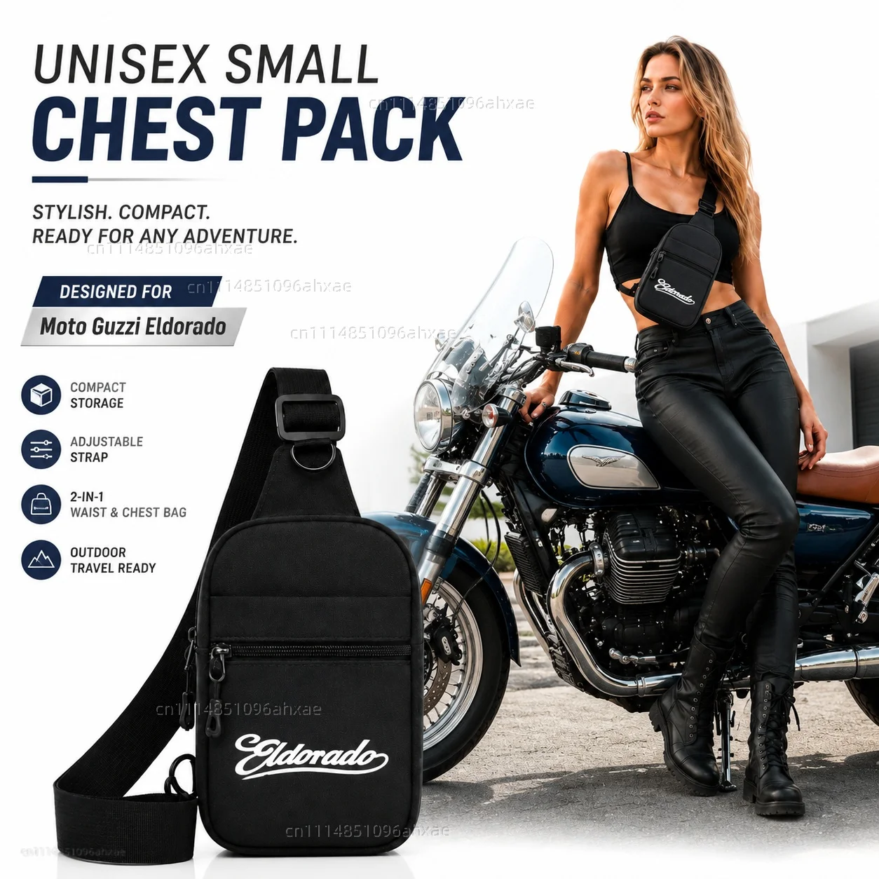 Motorcycle 2In1 Multi-functional Waist Bag Chest Bag Outdoor Travel Bag Phone Pouch For Moto Guzzi Eldorado 2015-2020 Cruiser