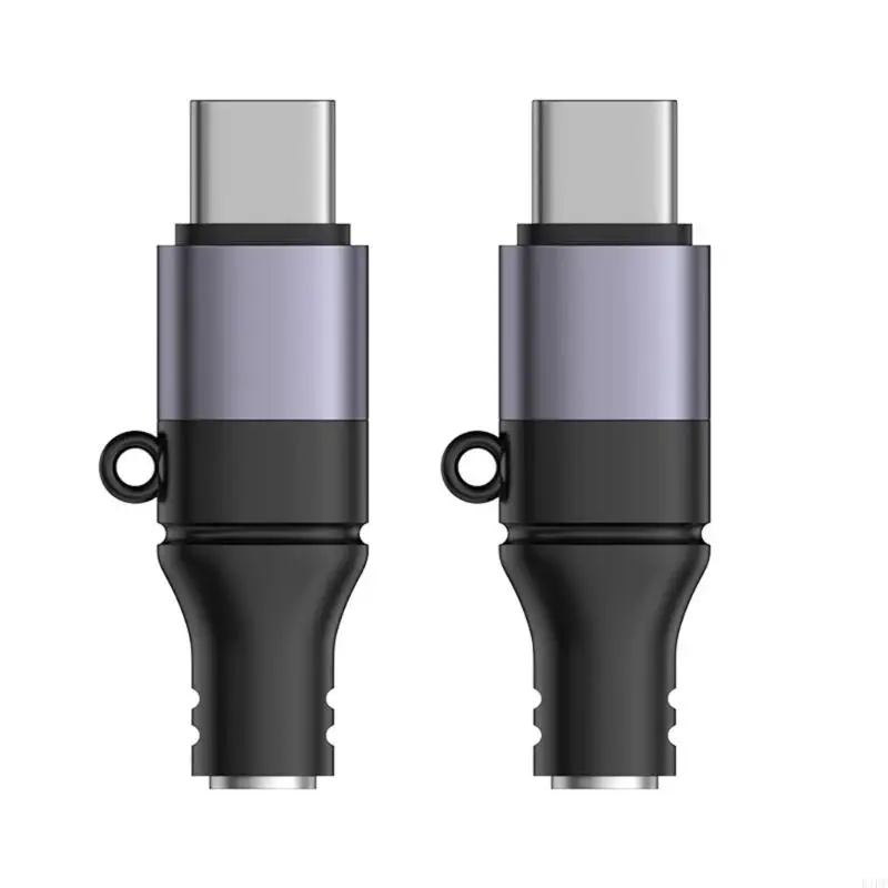 E1PF USB C to 3.5mm Auxiliary Audios Adapter Headphone Adapter with Builts in Decoding Chip for Clear Sound Plug and Play