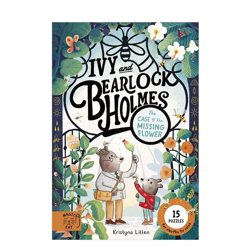 

[Ави и Медведь Локе] Футляр «Веселые цветы»: 15 пазлов детективов. Английская версия детского развлекательного комиксов.