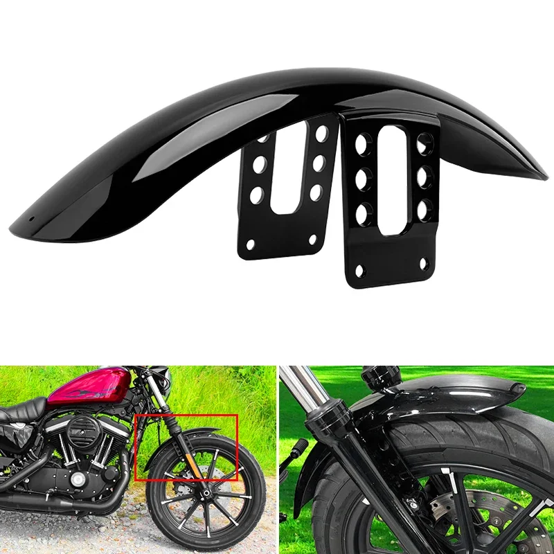 

Motorcycle Accessories Front Fender Mudguard Splash Guard Cover Black For Harley-Davidson Sportster XL 883 XL1200 48 72 1988-UP