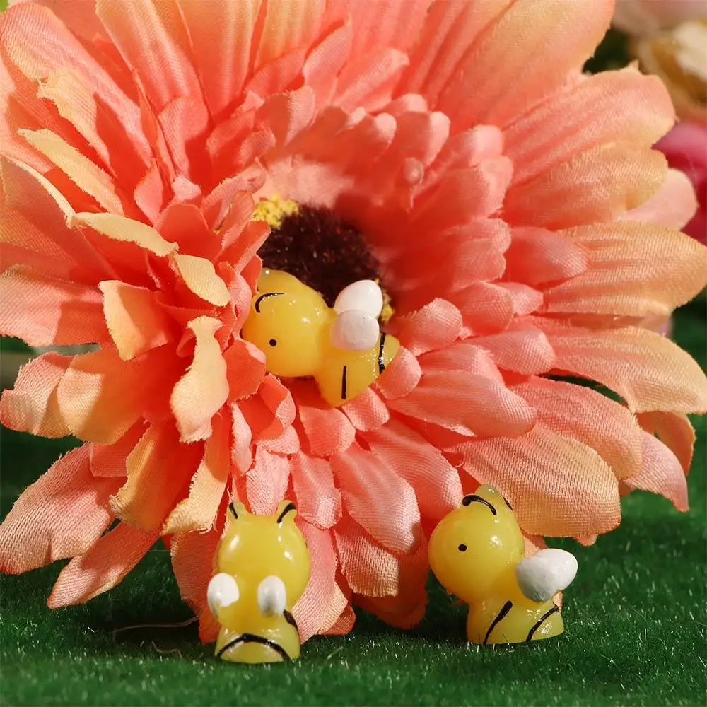 Ornaments Decoration Ornament Accessories 10pcs Gardening Lovely Fairy Garden Resin Honey Bee Moss Micro Landscape Decor DIY