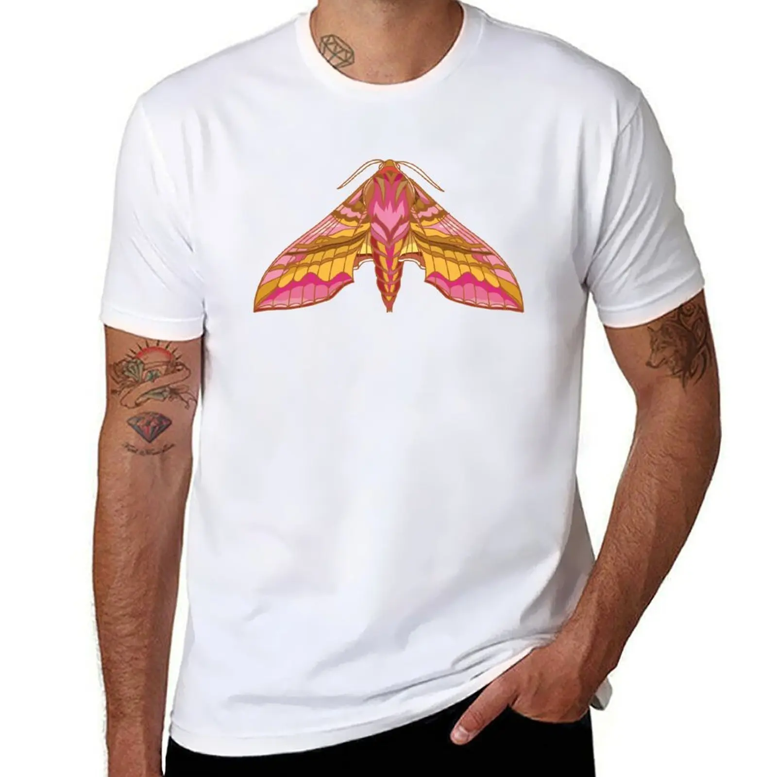 

Small elephant hawk-moth T-Shirt mens graphic t shirts cotton t shirt man cotton t shirts man 100% T-shirt