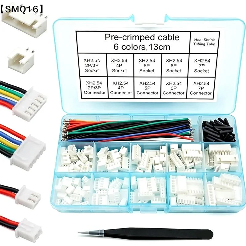 2.54mm Connector Socket Kit With Pre-Crimped 2.54mm Male And Female Cable Wire 2/3/4/5/6/7 Pin Housing JST Connector【SMQ】
