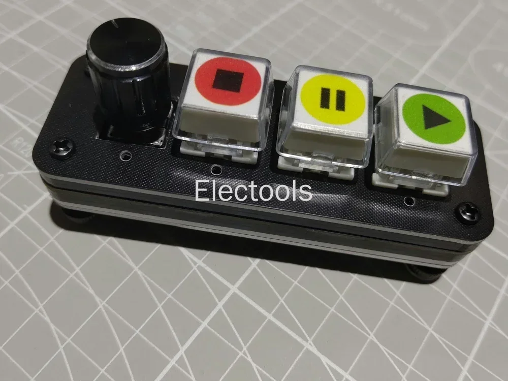 

Media Controller QLAB Media Keyboard Professional Controller 3-key Knob Music Playback Control Driver