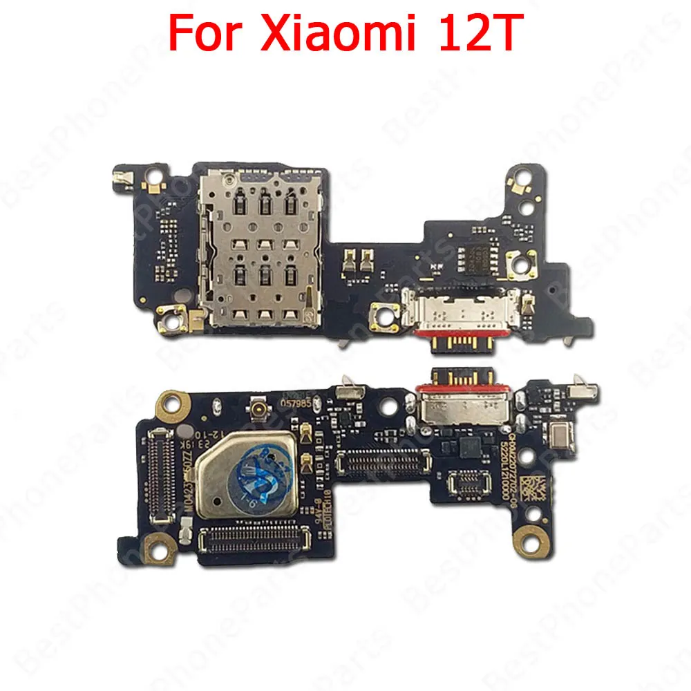 For Xiaomi Mi 12T Pro 12 Lite Mi12 Charging Port Charge Board Usb Connector With SIM Reader Pcb Dock Plate Flex Cable