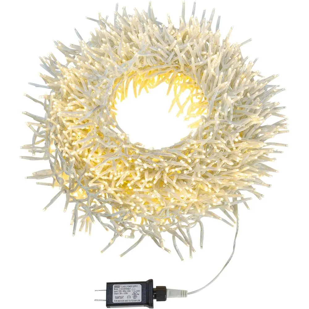 

2000-Light Cluster Garland with Warm White LED Lights