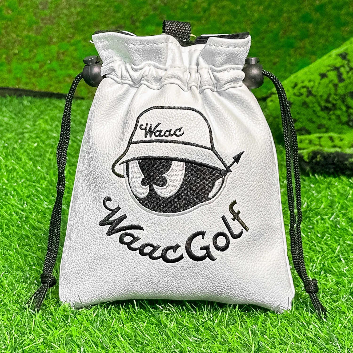 حقيبة جولف برباط مقاومة للماء، حقيبة كروية صغيرة من قماش البولي يوريثان مع سلك برباط لملحقات الجولف، تصميم للجنسين