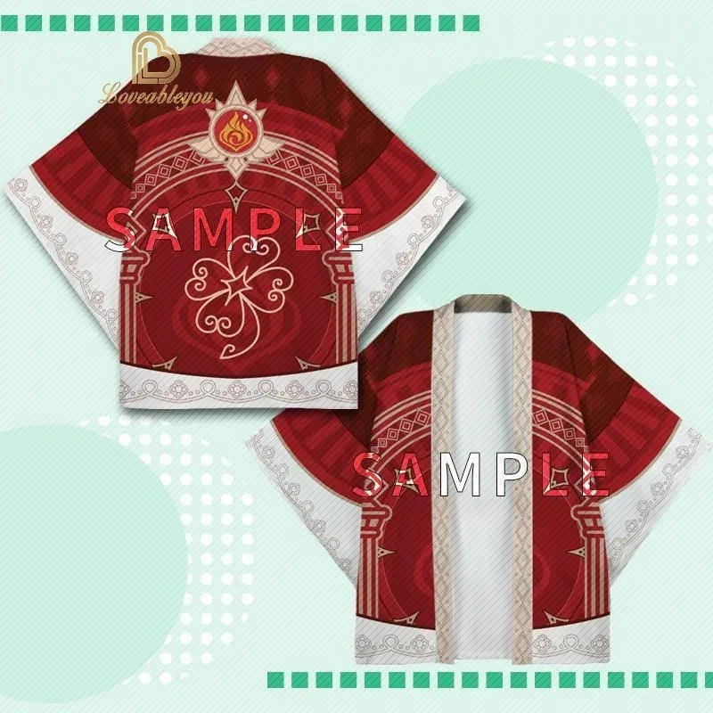 

2025 11 Anime Genshin Impact Zhongli Cosplay Kimono Cape 3D Digital Printed Cardigan Coat for Adults and Children