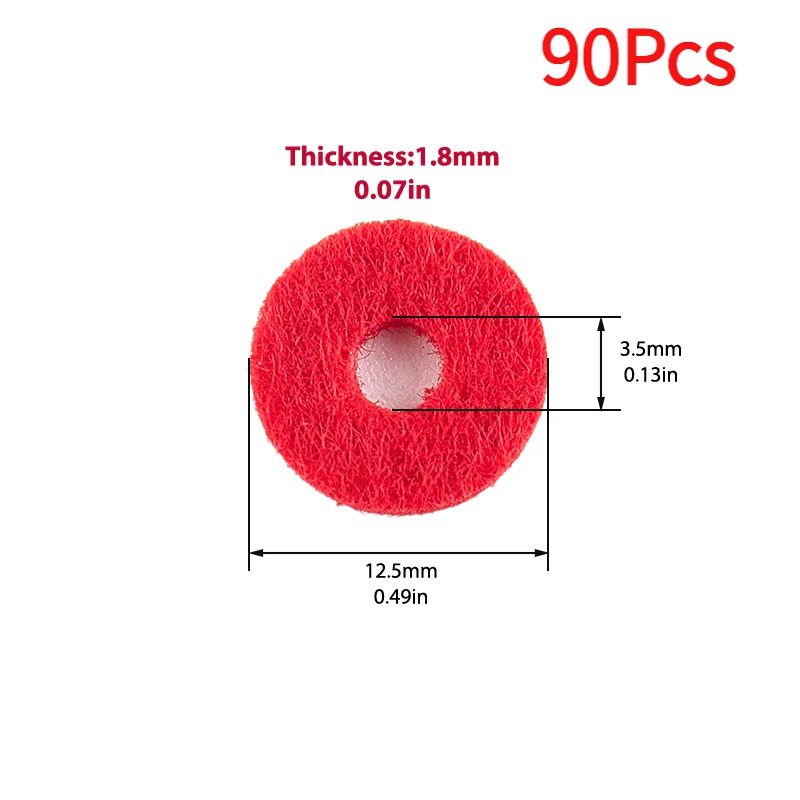 90Pcs Felt Piano Washers Pads for Piano Tuning Accessories.