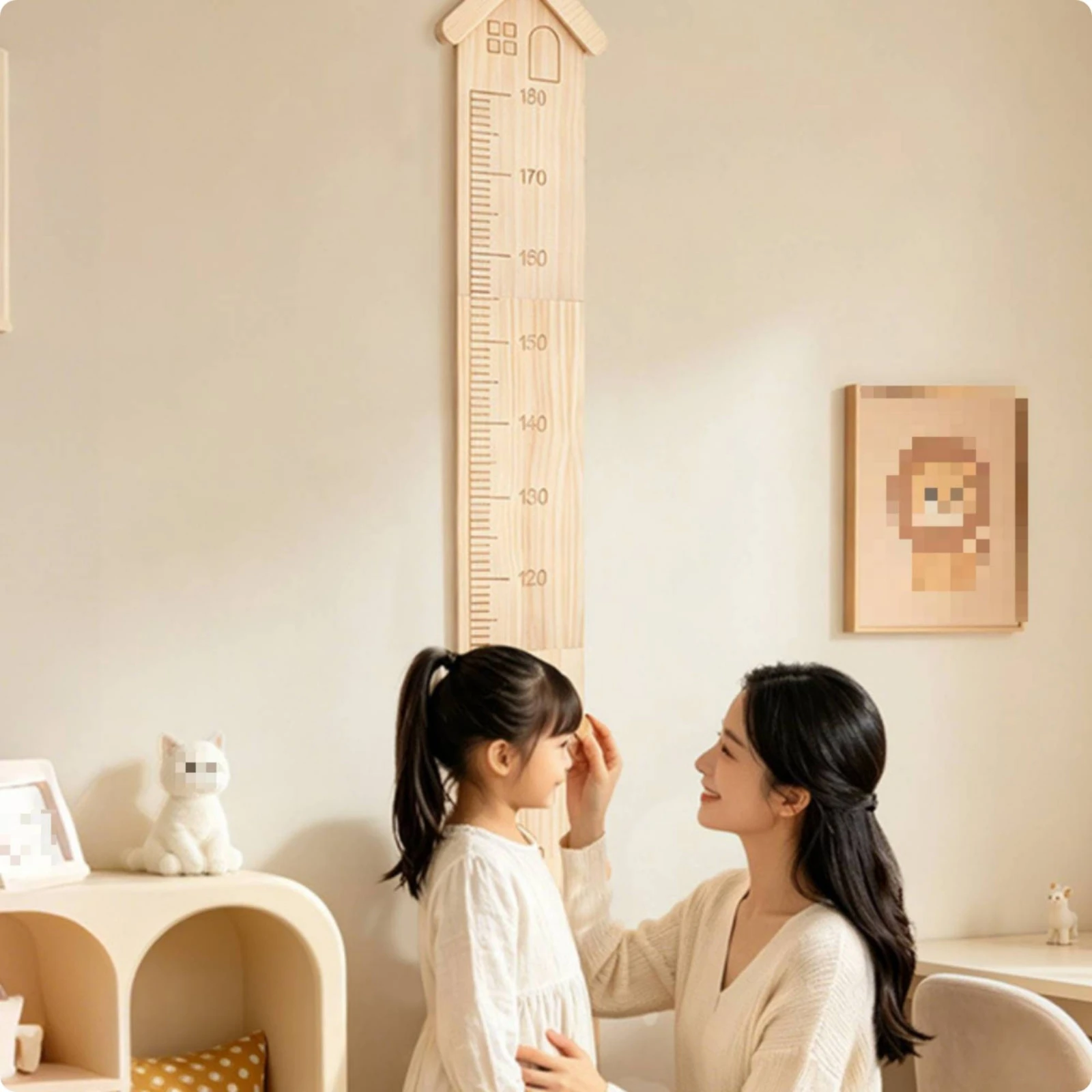 مقياس نمو خشبي على شكل منزل، م - مراجعة Growth Chart Ruler وسعره
