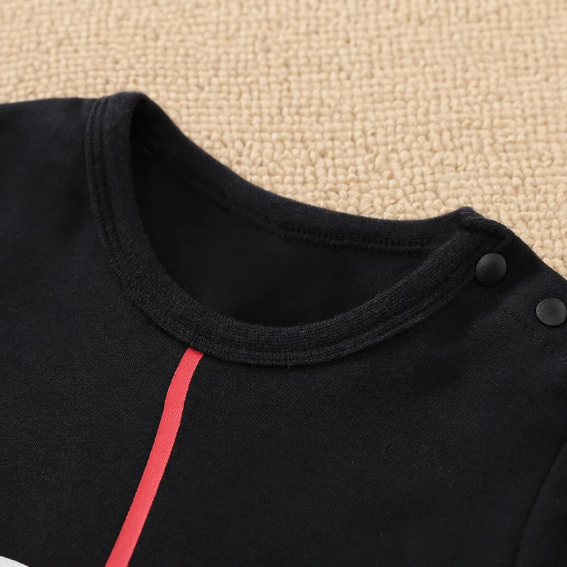 Autumn Long Sleeve 0-18 Months Newborn Romper Knitted Onesie Toddler Baby Soft Trendy Hipster Comfortable red black cloud Style