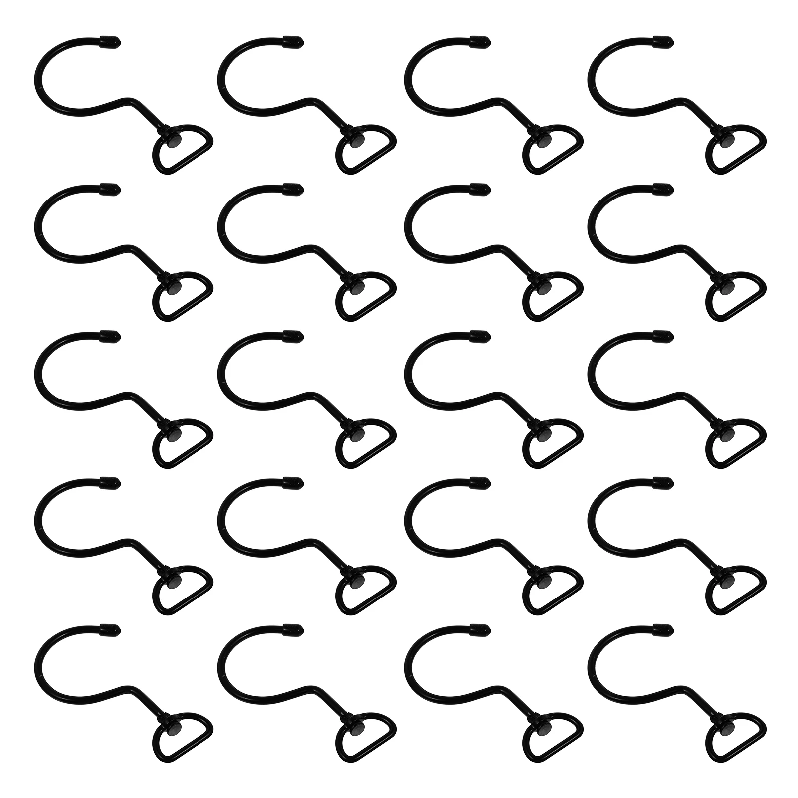 

20pcs D Shape Iron Hooks for Storage Bags Clothes Keys Hat Scarf Wall Mountable No Drill Home Organization Storage Solution