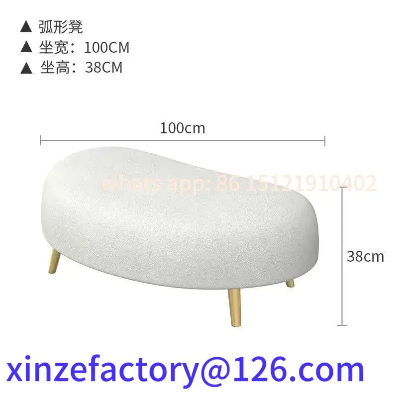 Customizable Nordic Internet celebrity living room light luxury beauty salon reception and leisure area curved sofa