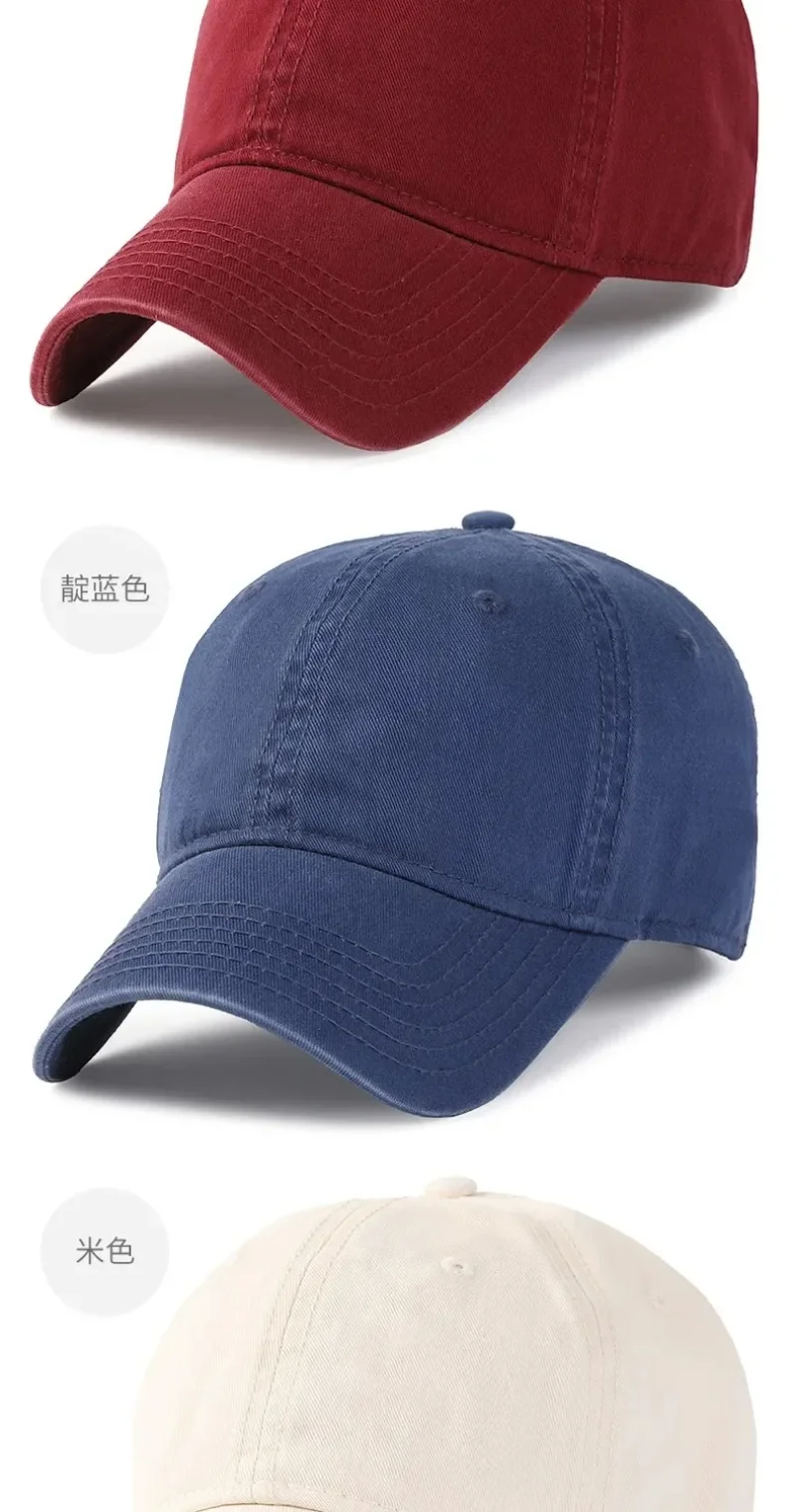 Neue Einfarbig Große Größe 63 cm Weiche Baumwolle Baseball Caps Männer Klassische Plus Snapback Kappe Damen Hohe Qualität Golf sonnenhut 59-62 cm – Detail 10