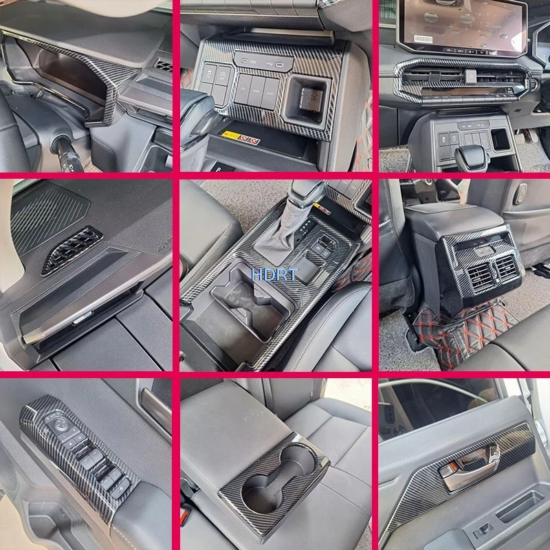 

For Toyota Hilux Revo Travo-e 2026 + Car Gear Shift‌ Window Control Panel Front Rear Air Vent Outlet Bowl Handle Fuel Tank Cover