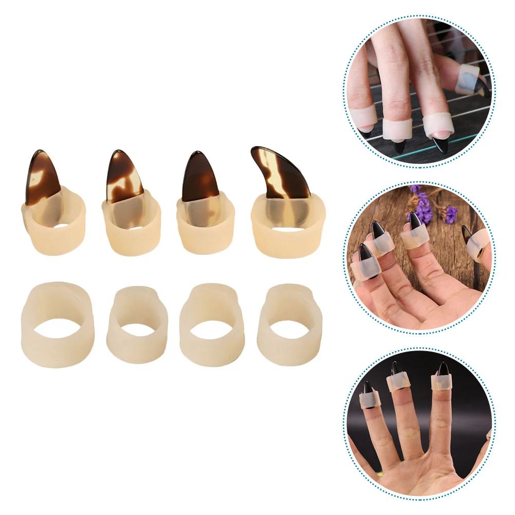 

Banjo Nail Covers Set Accessories Simple Protectors Beige Practice Child