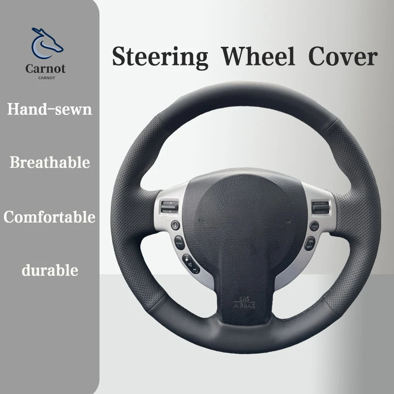 Microfiber Leather Steering wheel Cover For Nissan Qashqai J10 X-TRAIL NV200 2008-2012 Car Handle Cover Interior Car Accessories