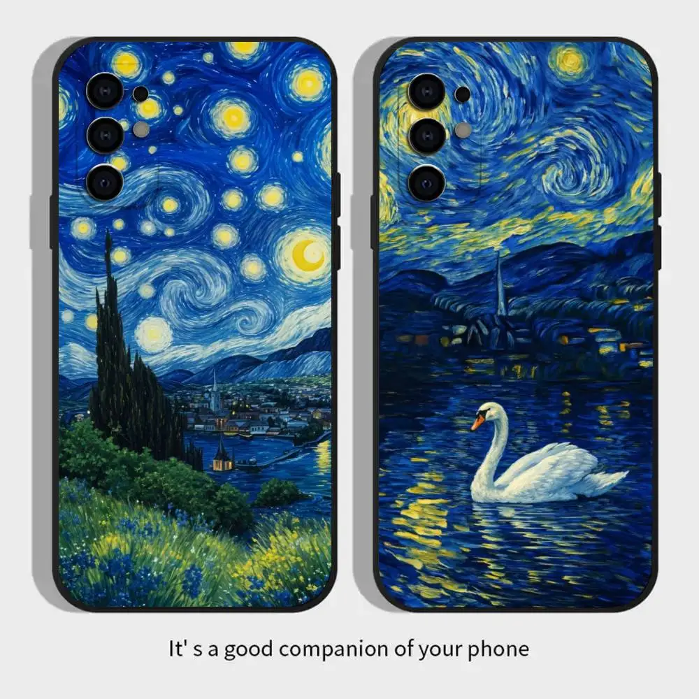 The Starry Night Shatterproof TPU Printed Phone Case For Samsung Galaxy S26/S25/24/23/22/30/21/10/9,Ultra,Plus