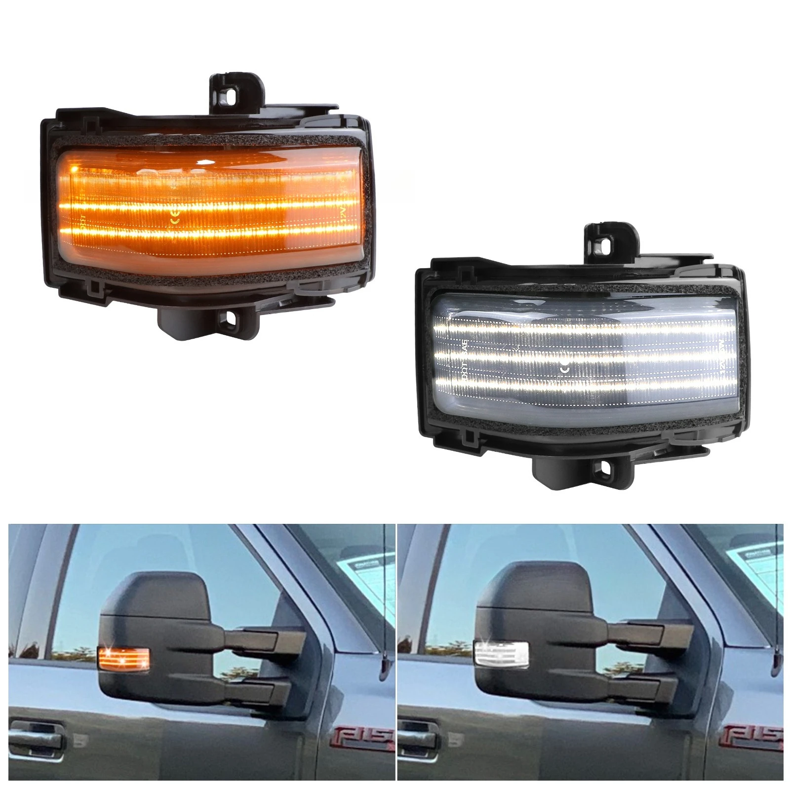 

Фары подходят для фонарей зеркал заднего вида Ford Pickup, указателей поворота с проточной водой F150, фонарей зеркал заднего вида F250 tur.