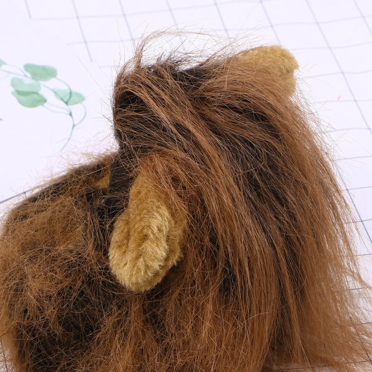 Lion Mane Pet Hat Adjustable Funny Lion Head Costume for Cats Puppies Small Dogs Light Brown Cosplay Dress Up