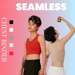Janest Pullover Chest Binder Seamless Binder Chest Multiple Colors Sport Wear Trans Binder Corsets Vest Top Breast Binder