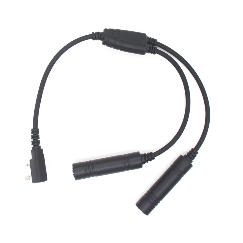 เฮลิคอปเตอร์การบินวิทยุชุดหูฟังสาย 2-PIN K พอร์ต Walkie Talkie ชุดหูฟัง