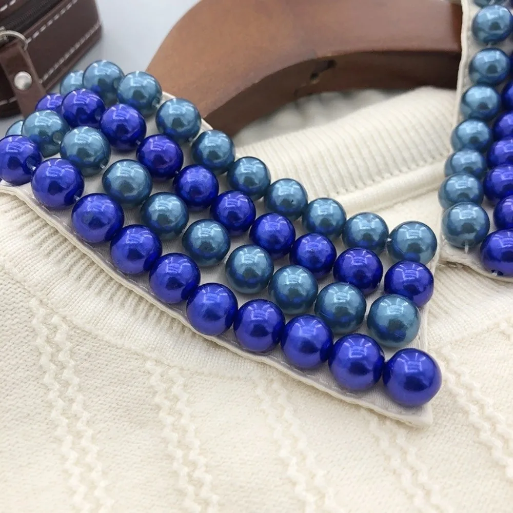 

Retro Beading Fake Collar Detachable Diamond Women Collars Shoulder Wrap Woman Tie