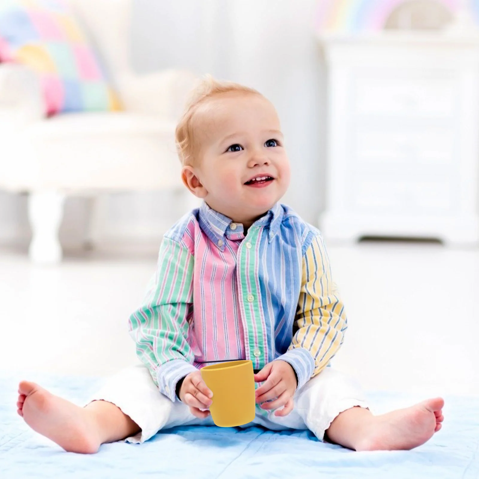 Kubek do picia dla niemowląt, silikonowy, treningowy, dla maluchów, do nauki, wytrzymały, dla niemowląt, uroczy, lekki