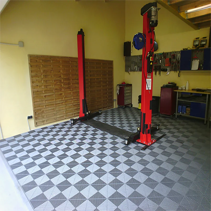 

Plastic Grille Splicing Mat for Car Wash Room, Garage Floor Tiles, Interlocking Professional for Beauty Center, 1.8cm Thickness