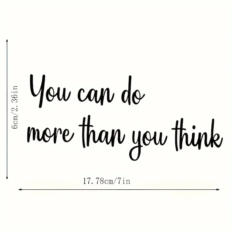 You Can Do More Than You for THINK Quote Mirror Decal Inspirational Mirror Decor Vinyl Wall Stickers for Home