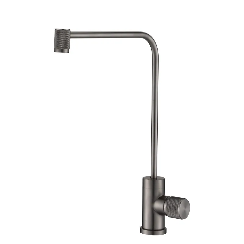 Filter Kitchen Faucets Direct Function Drinking Water Single Cold Handle  Brass Pure Sink Mixer Tap Rotate Gun Grey/Brushed Gold