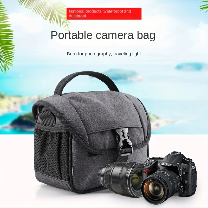 Portable DSLR camera bag, thick diagonal digital bag shoulder bag, professional photography and video protection storage bag