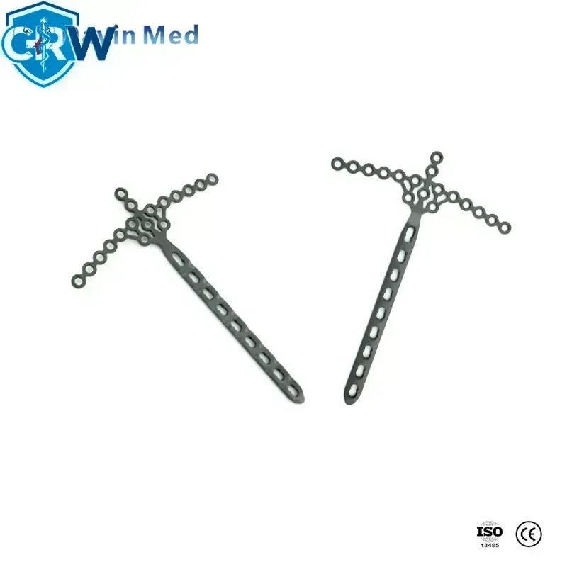 Placa de Bloqueo Distal Tibial de Titanio CRW para Fracturas Tibiales Distales