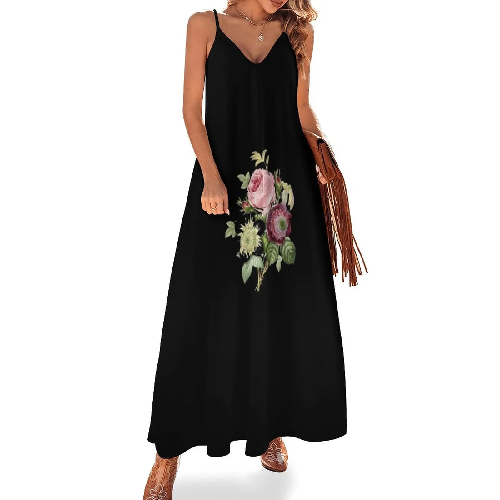 

floral background Sleeveless Dress dress summer womens clothing