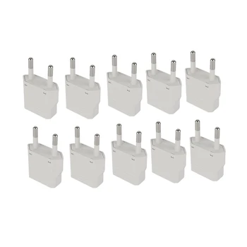 EU 플러그 어댑터, 미국 여행용 전원 어댑터, 플러그 소켓, EU 미국 이스라엘-유로 KR BR 브라질 플러그 컨버터, 4.0mm, 4.8mm, 1-100 개
