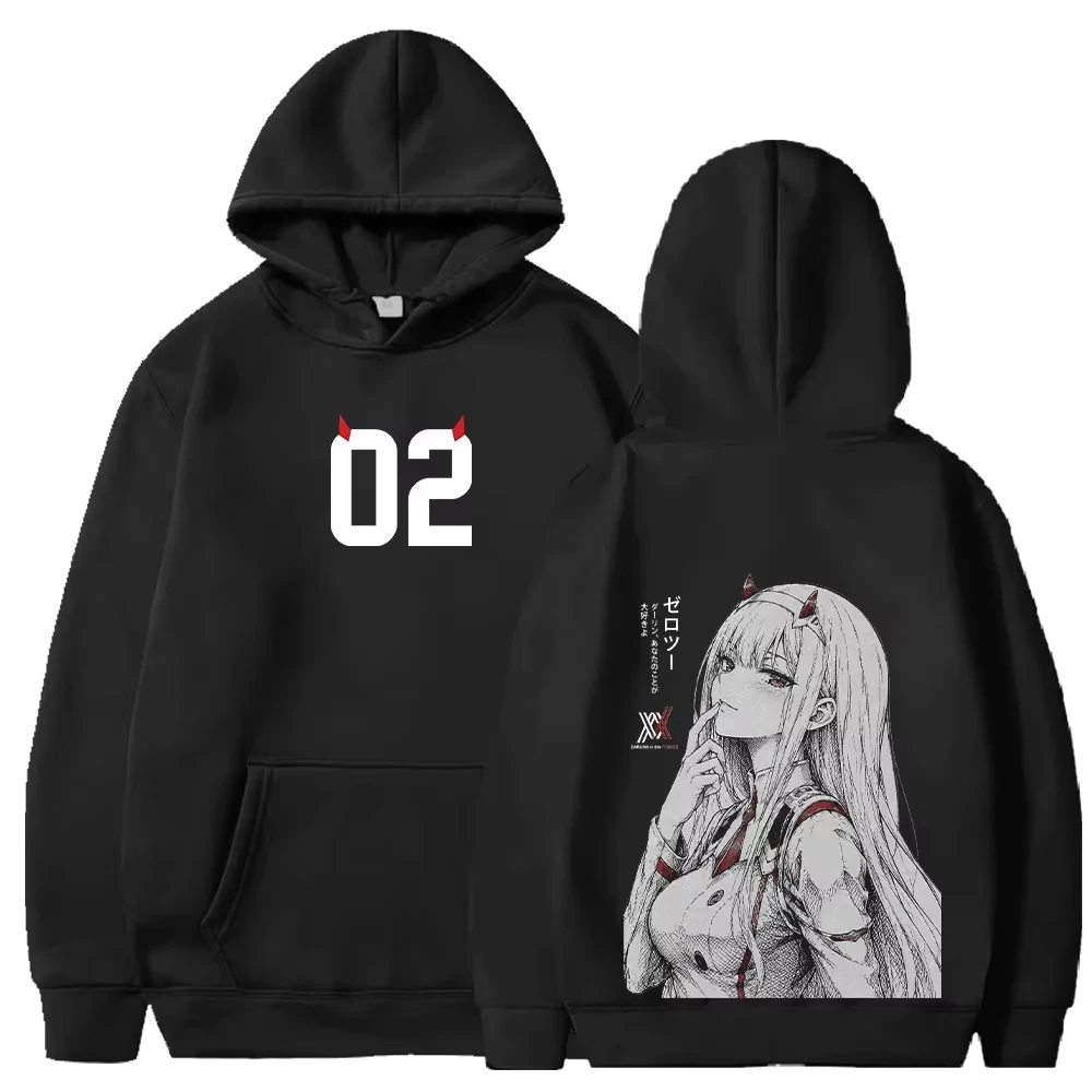 DARLING in the FRANXX Harajuku Anime Zero Two Hoodies Streetwear Oversized Unisex Breathable hot product Sports Graphic Couples