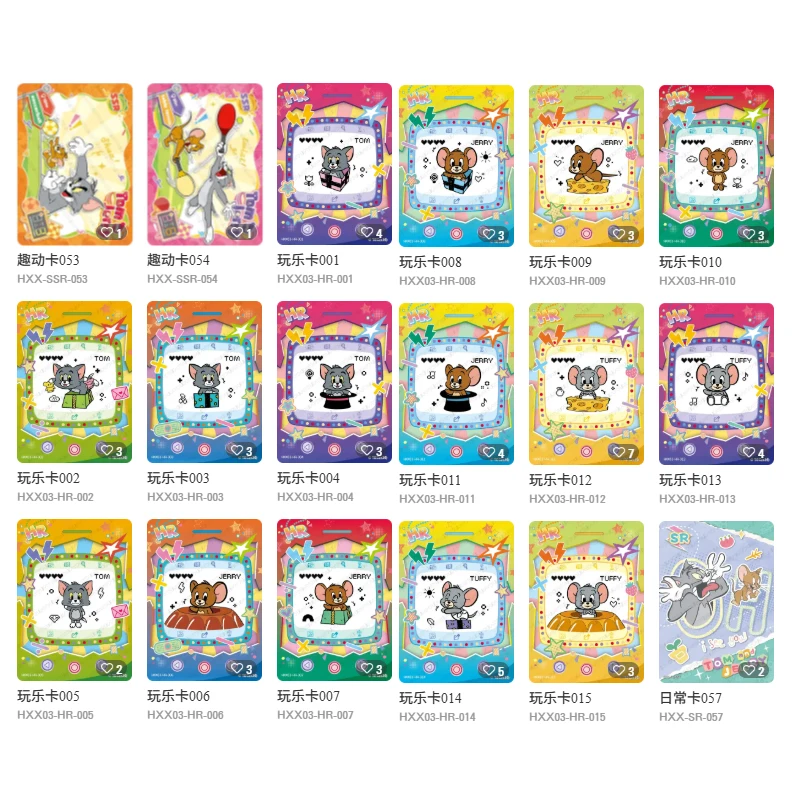 KAYOU Tom And Jerry Anime Cards Baibian Pack Vol3 Rare SE SP AR SSR Collection Paper Board Game