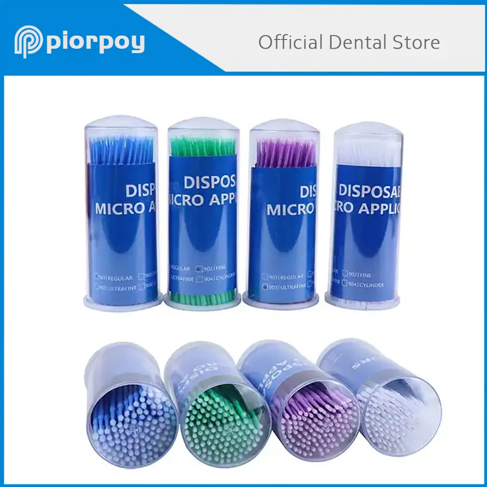 PIORPOY100Pcs/Bottle Dental Disposable Micro Brushes Applicators Micro Brush Teeth Oral Dentist Materials Odontologia Clean Tool