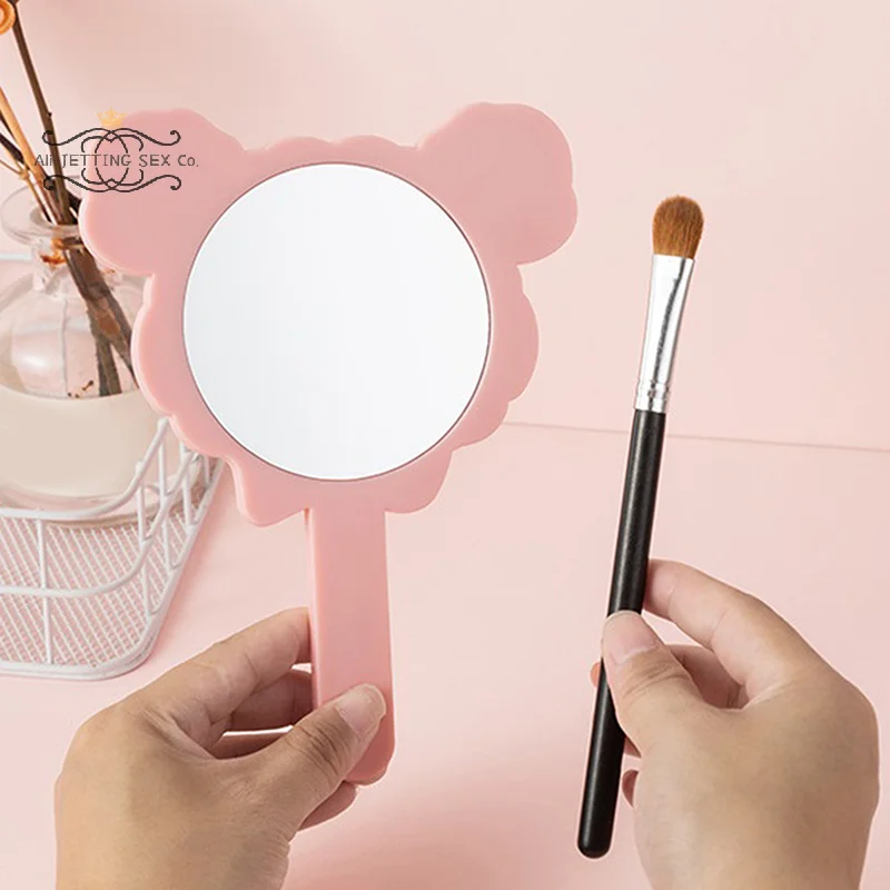 1 ชิ้น Eyelash Extension มือถือแต่งหน้ากระจกสแควร์แต่งหน้า Vanity กระจก Handle Hand Mirror SPA Salon กระจกขนาดกะทัดรัด