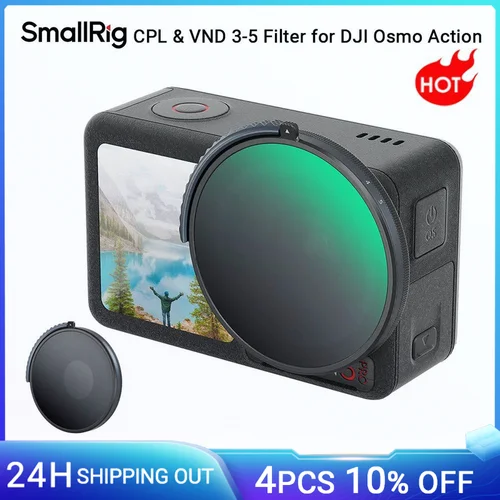 Filtro SmallRig CPL y VND 3-5 para DJI Osmo Action 4 Combinando ND8 ND16 ND32 CPL Fiter en uno, vidrio óptico HD multicapa4941