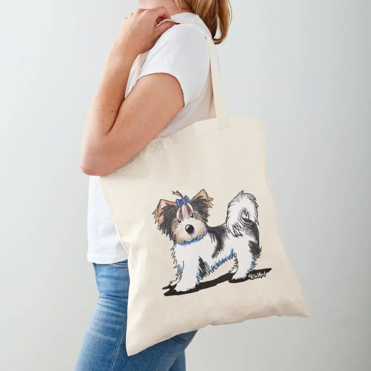 Biewer Yorkie Terrier Tote Bag Canvas shoulder bag tote bag university shopping cart bags