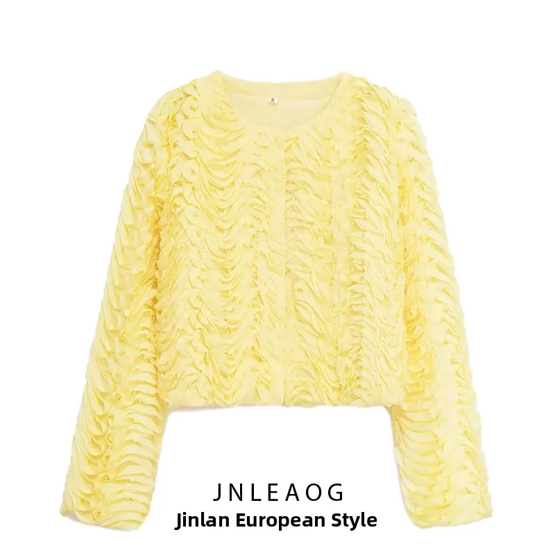 

JNLEAOG, осеннее новое женское пальто с текстурой мои, тюремное пальто Sli, универсальный дизайн, длинное свекло из полиэстера, женское пальто...