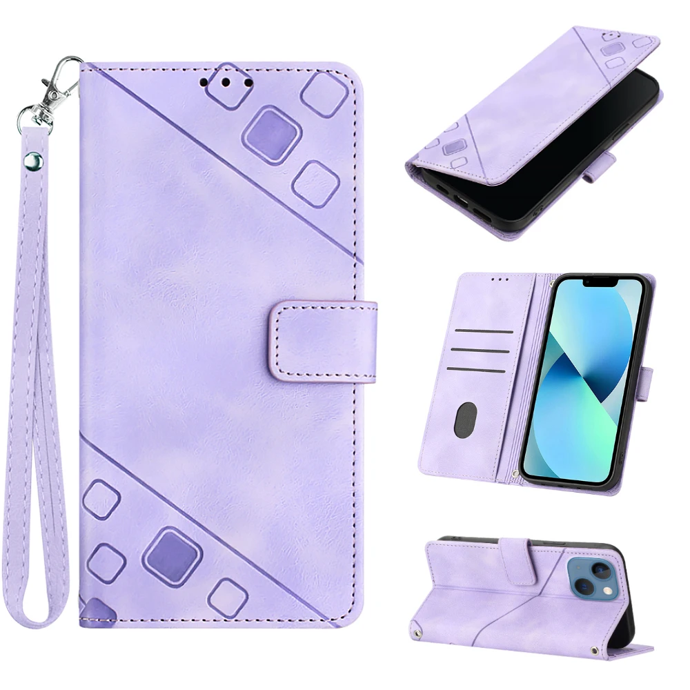 Etui z portfelem dla OPPO A3 Pro A2 A1 A1X uxury Skórzany pasek na nadgarstek z 3 miejscami na karty Flip Cover dla OPPO F25 Pro F19 Plus F17