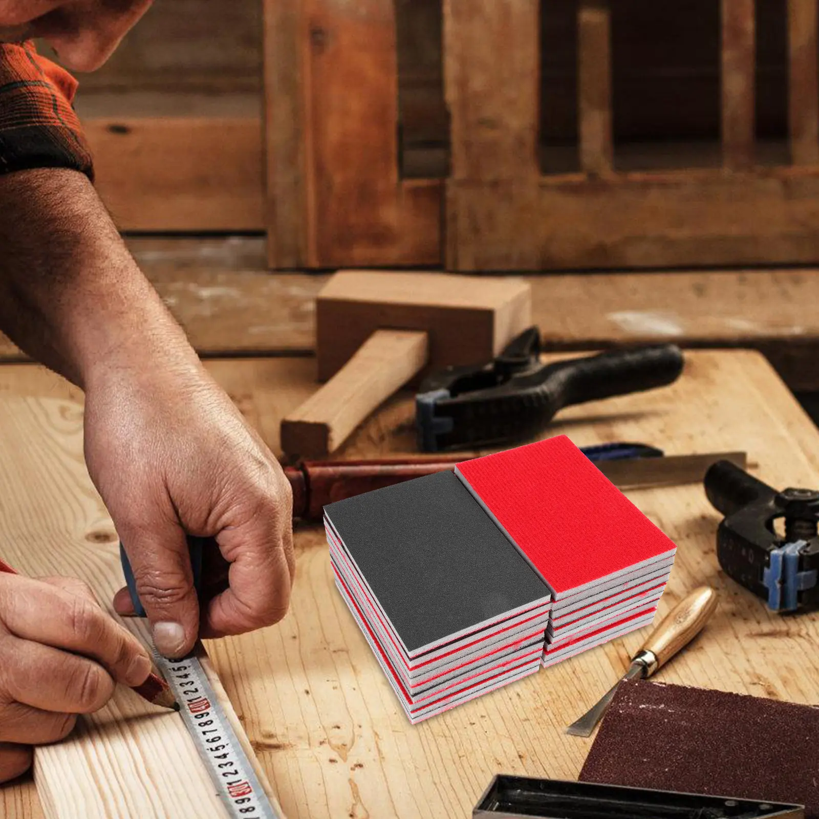 Sponge Sanding Blocks 18 Piece Assorted Grit Sandpaper Pads for Auto Bodywork Wood Furniture Restoration